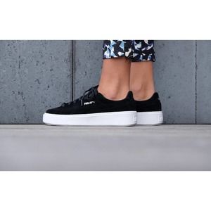 Puma Suede Platform White Black 362223-01 7